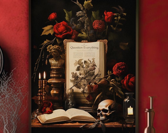 Dark Academia Wall Art Dark Academia Study Room Dcor Vintage Inspired Wall Art Instant