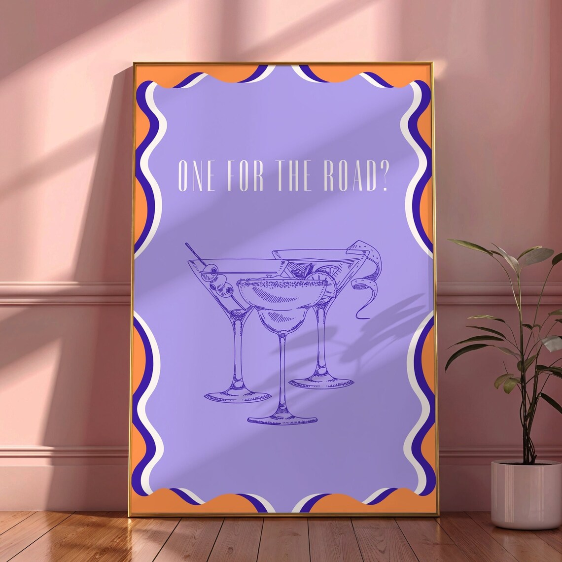 One For The Road, Retro Maximalist Cocktail Art Print