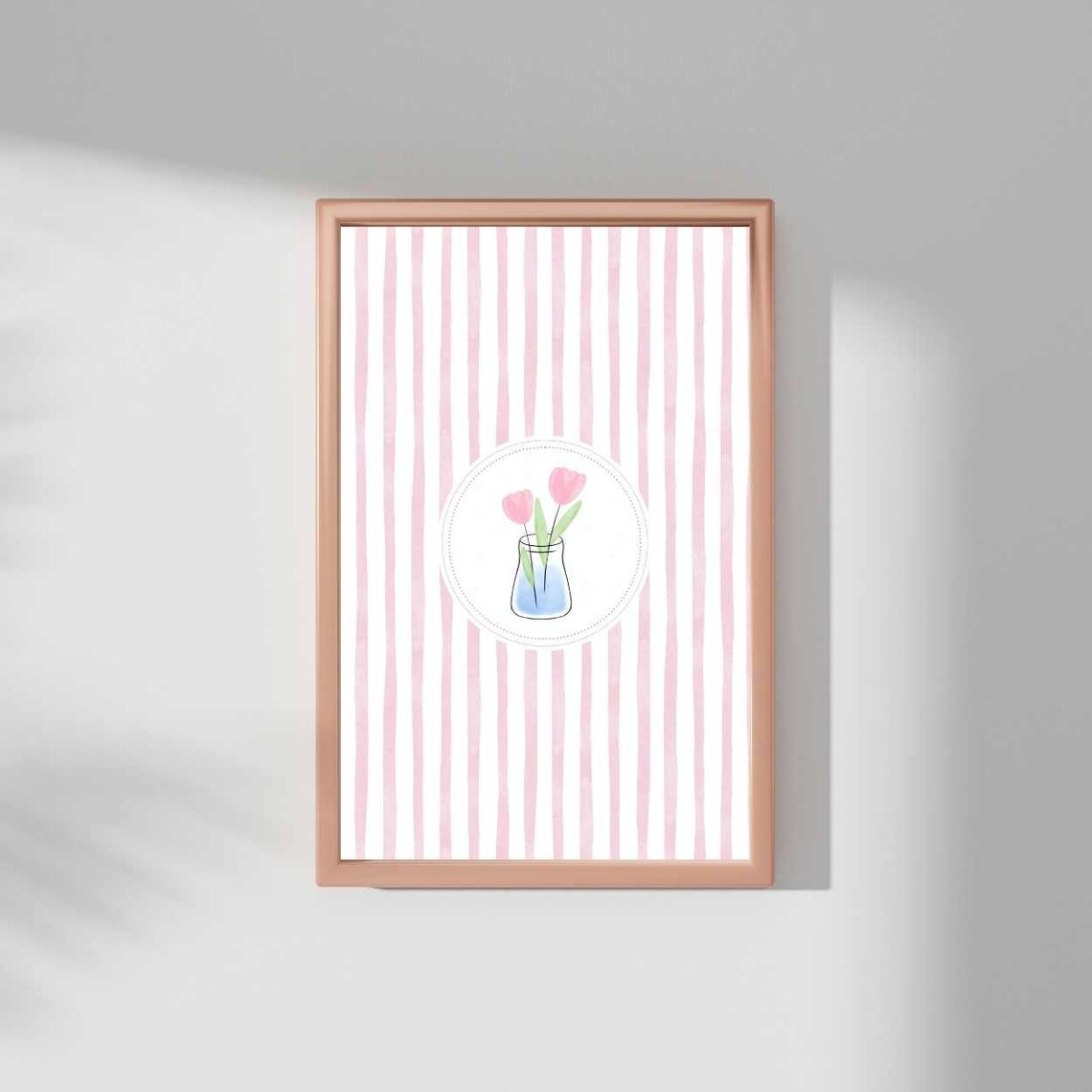 Vintage Tulips Illustration, Abstract Botanical Decor - Image 3