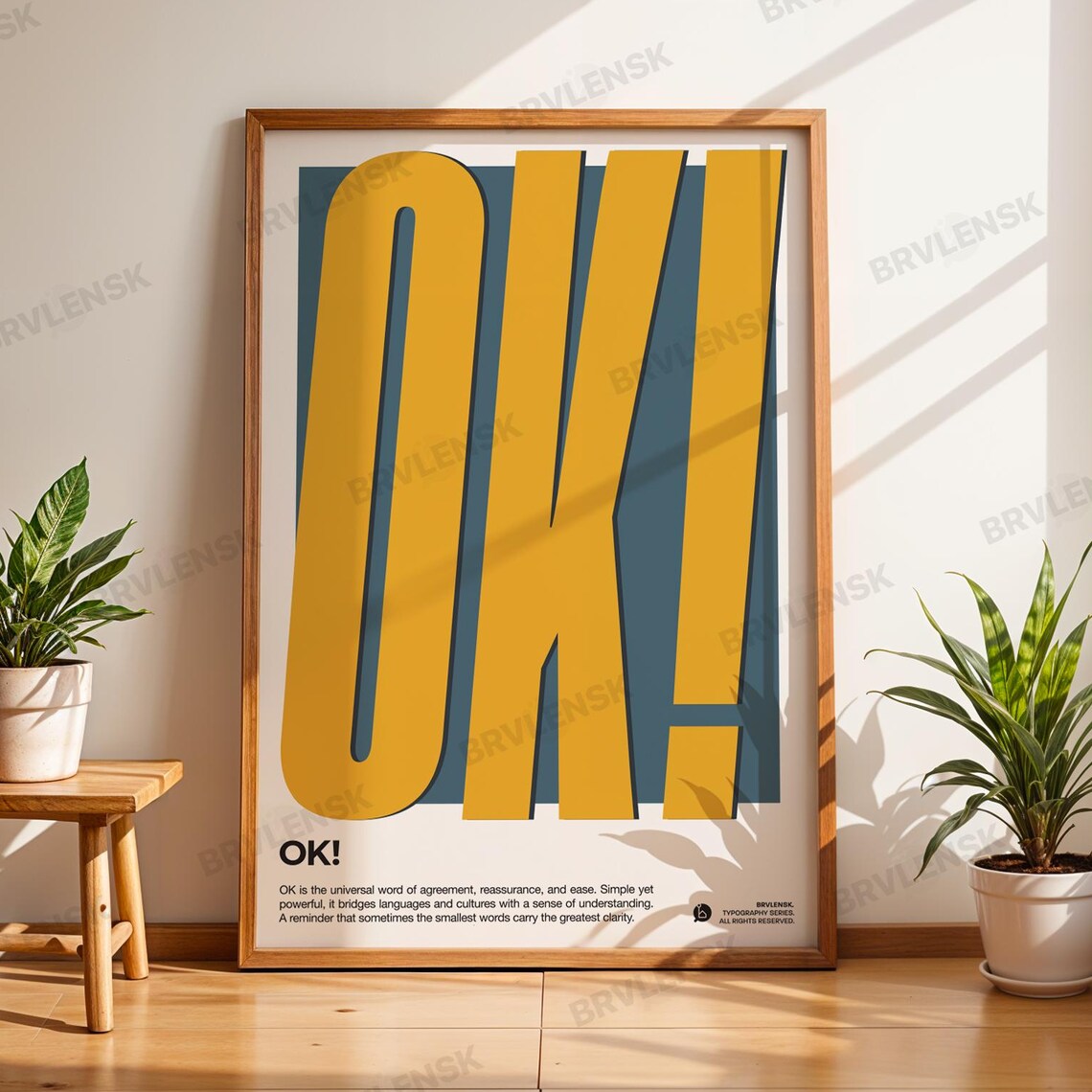Ok Definition Print, Swiss Design Minimalist Poster