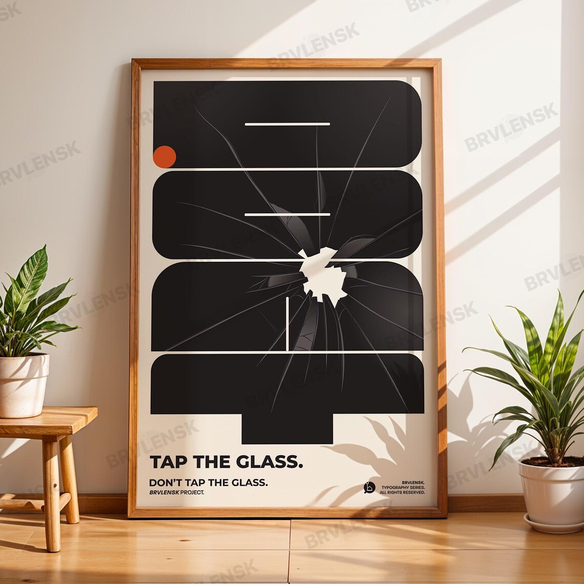 Dont Tap The Glass Poster, Hip Hop Minimalist