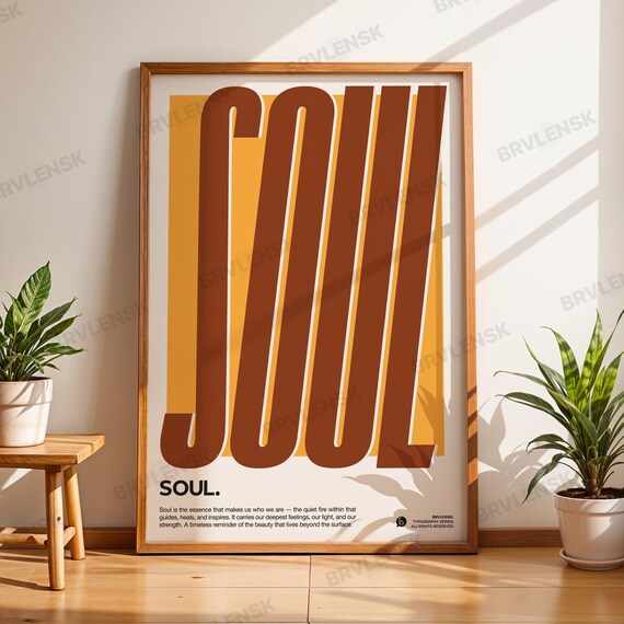 Soul Poster, Swiss Design Mid-Century Modern