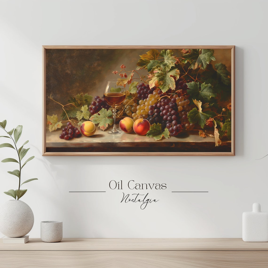 Country Kitchen Frame Tv Art Fine Art Vintage Still Life Decor Moody Black Autumn Wall Farmhouse Decor - Image 3