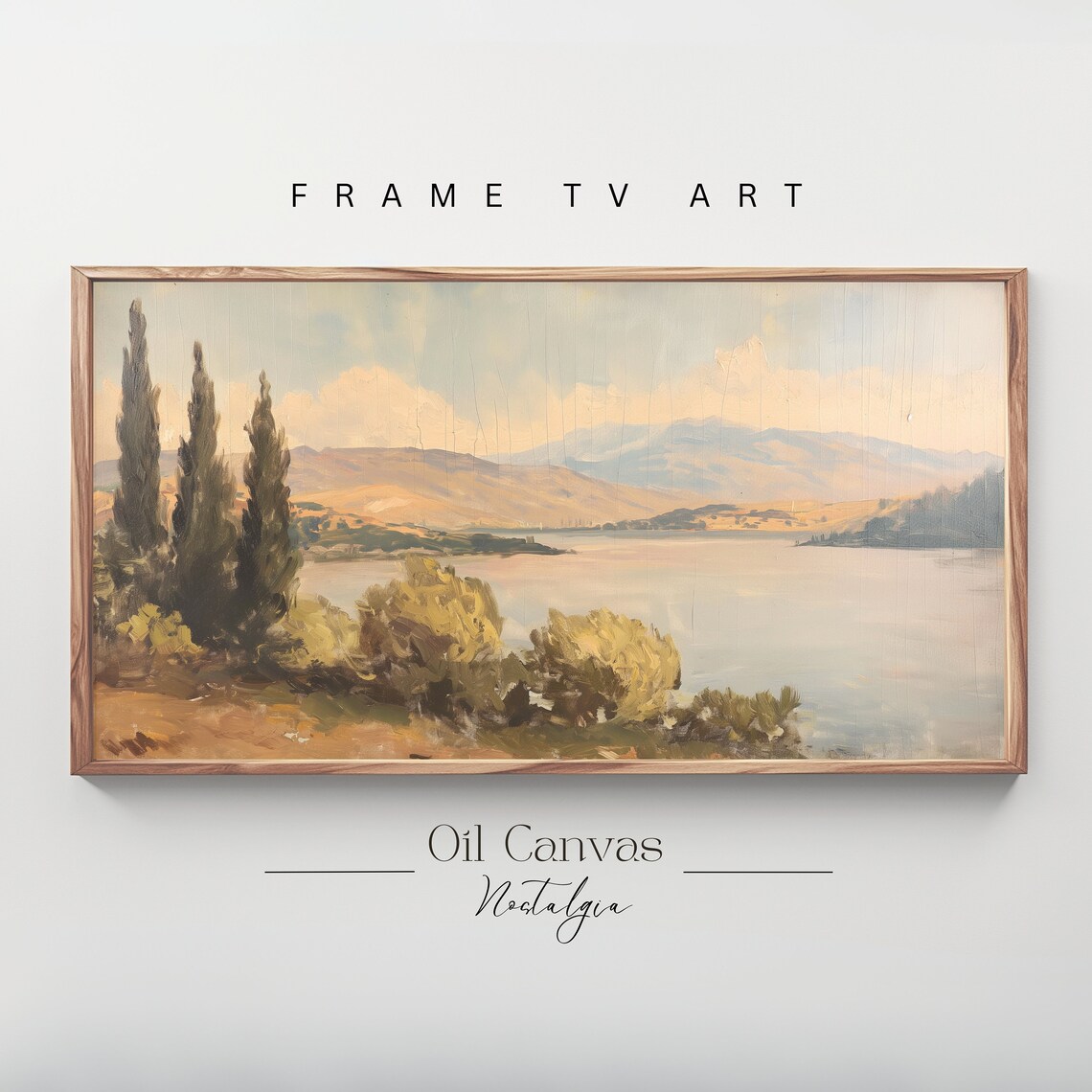 Frame Tv Art Summer Sea Art Oil Painting Ocean Frame Tv Art Costal Landscape Blue Nautical Seascape Vintage