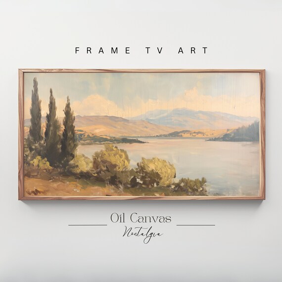 Frame Tv Art Summer Sea Art Oil Painting Ocean Frame Tv Art Costal Landscape Blue Nautical Seascape Vintage