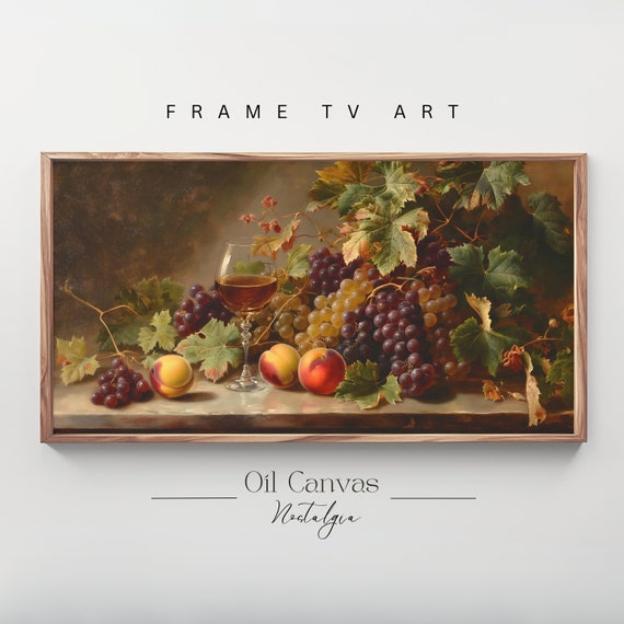 Country Kitchen Frame Tv Art Fine Art Vintage Still Life Decor Moody Black Autumn Wall Farmhouse Decor