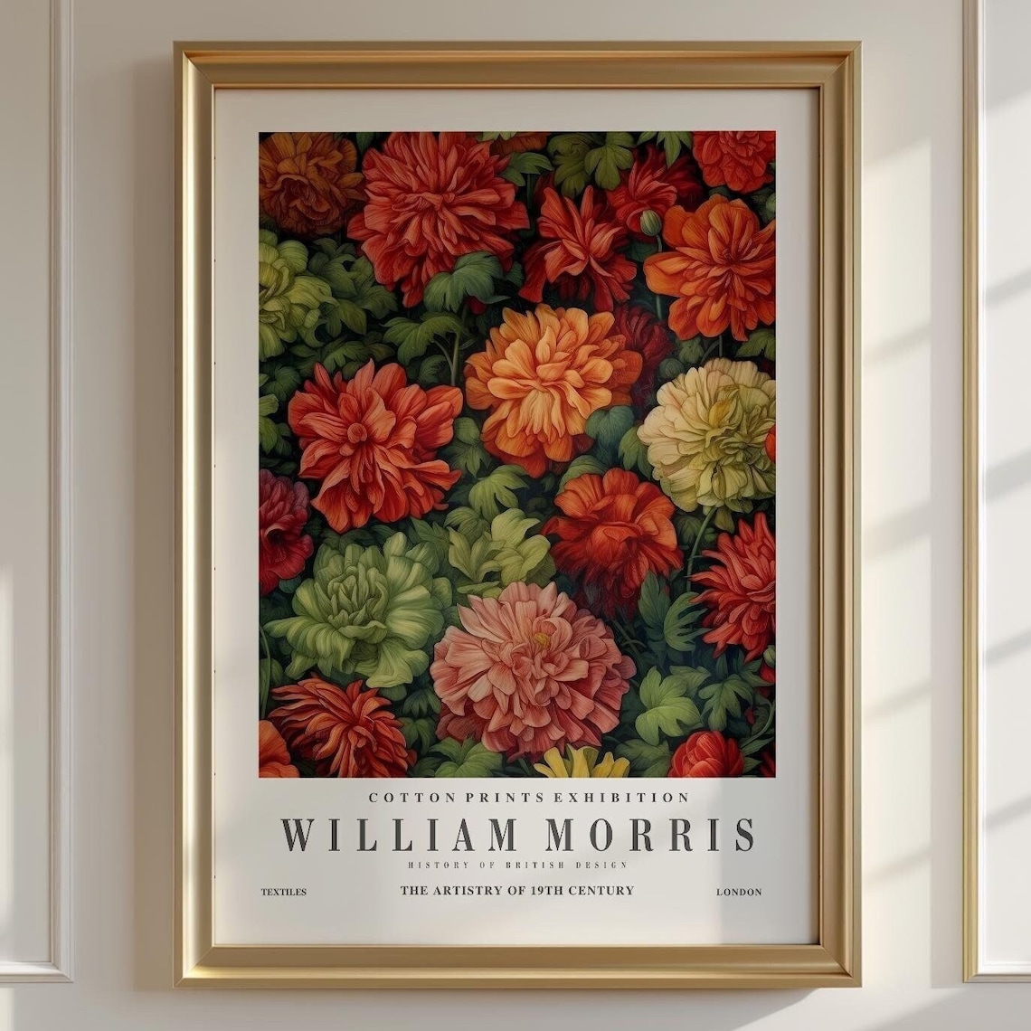 William Morris Botanical Print, Vintage Mid-Century