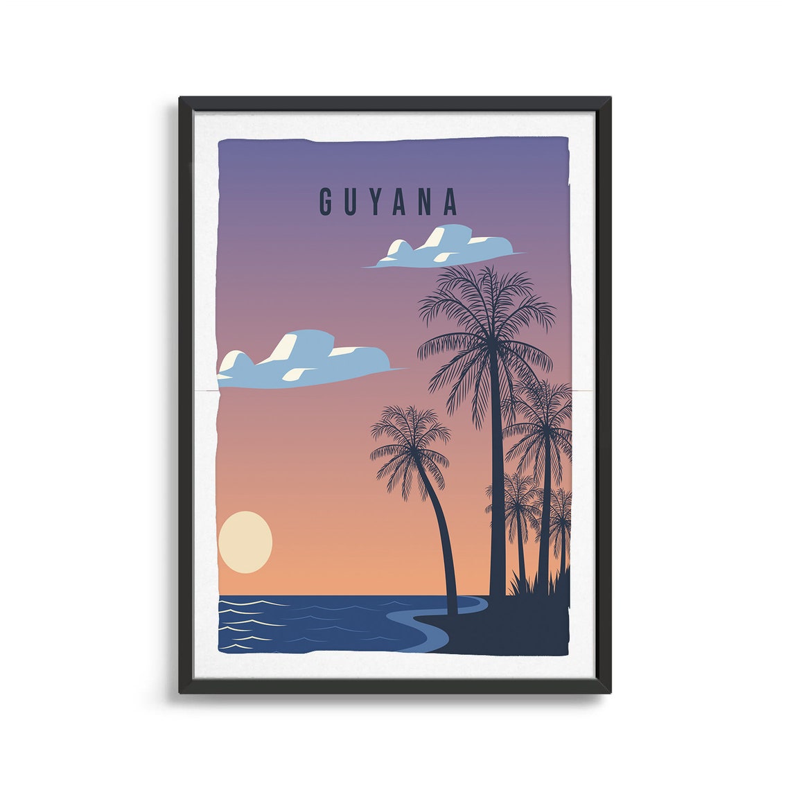 Guyana Country Poster Art City Wall Art Country Art Country Poster Country Print Country Art Guyana Travel Illustration - Image 2