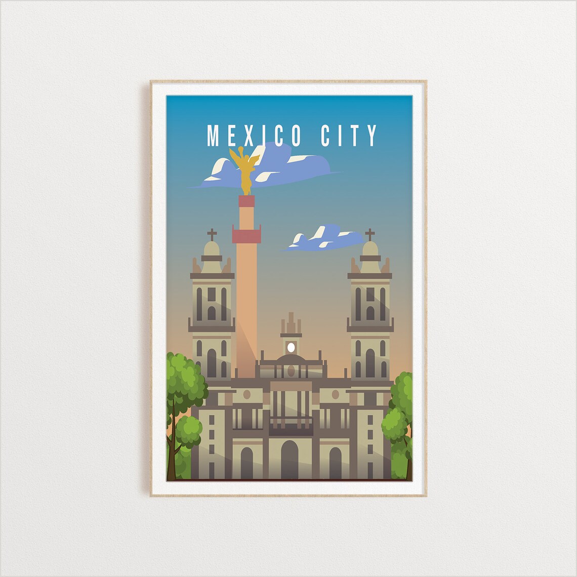 Mexico City Travel Poster, Urban City Art Print - Image 2