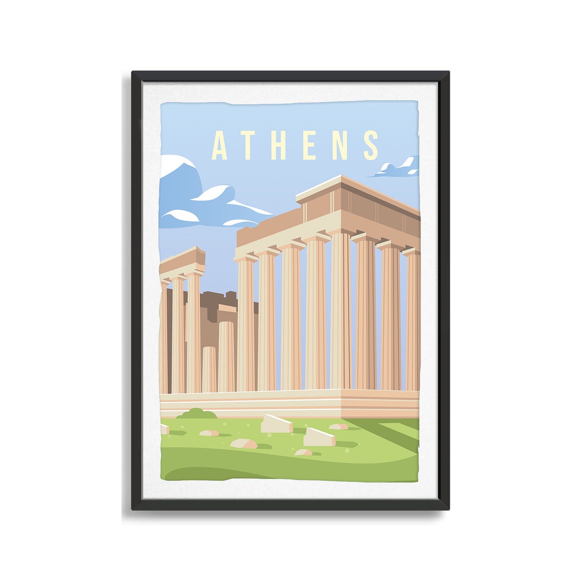 Athens City Poster City Art City Wall Art City Print World Print Country Poster Country Print Country Art Travel Illustration