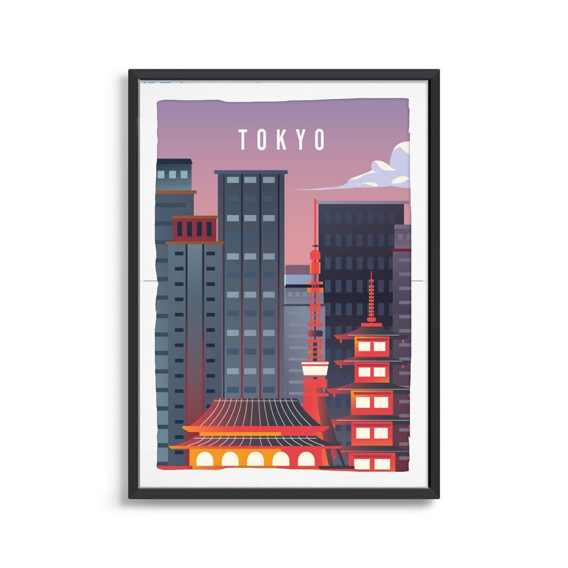 Tokyo Japan City Poster, Travel Art Print
