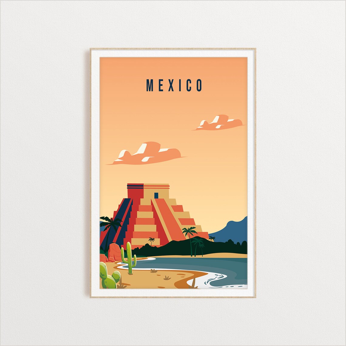 Mexico Travel Illustration Art Print, Country Poster - Image 2