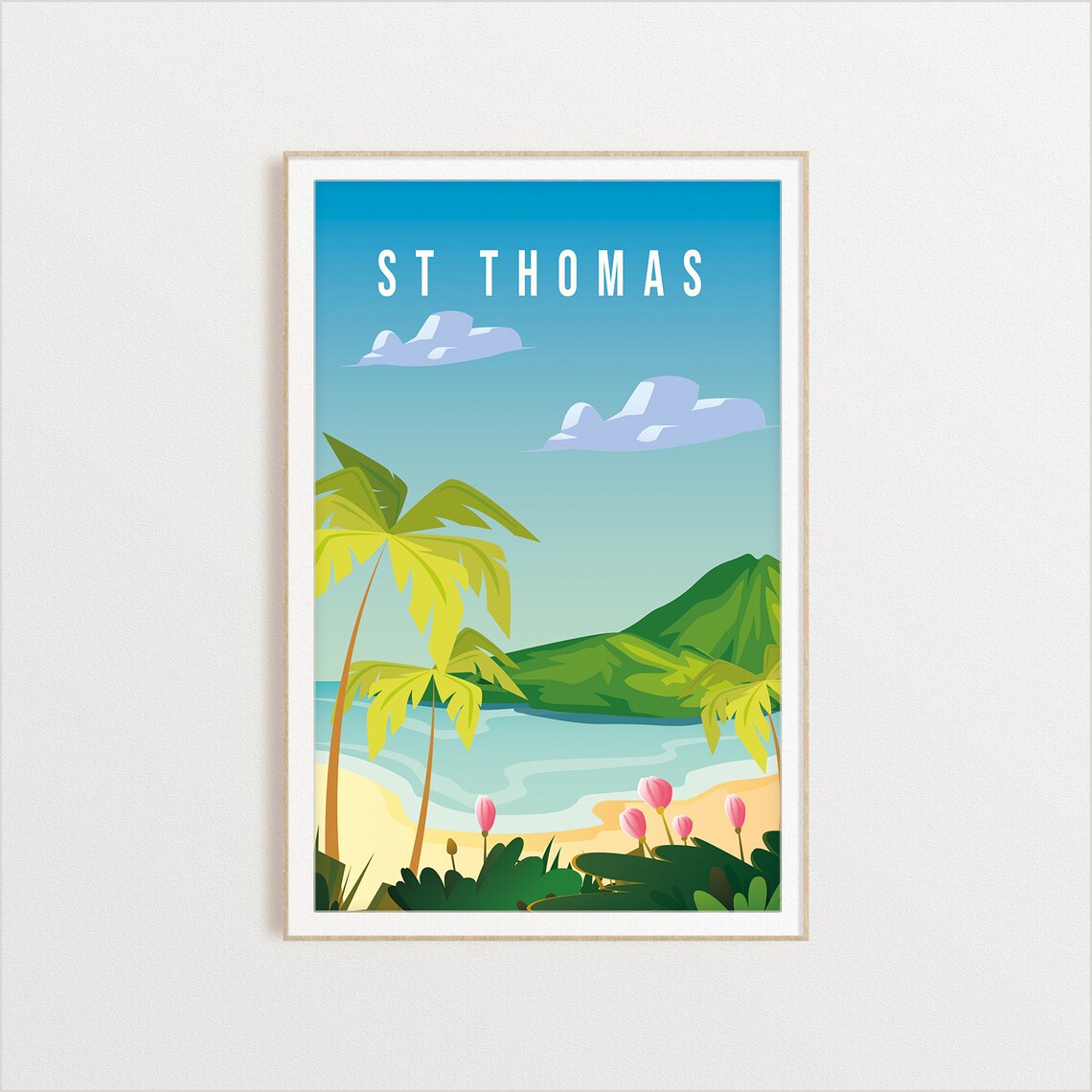St Thomas Island Travel Poster, Island Art Print - Image 2