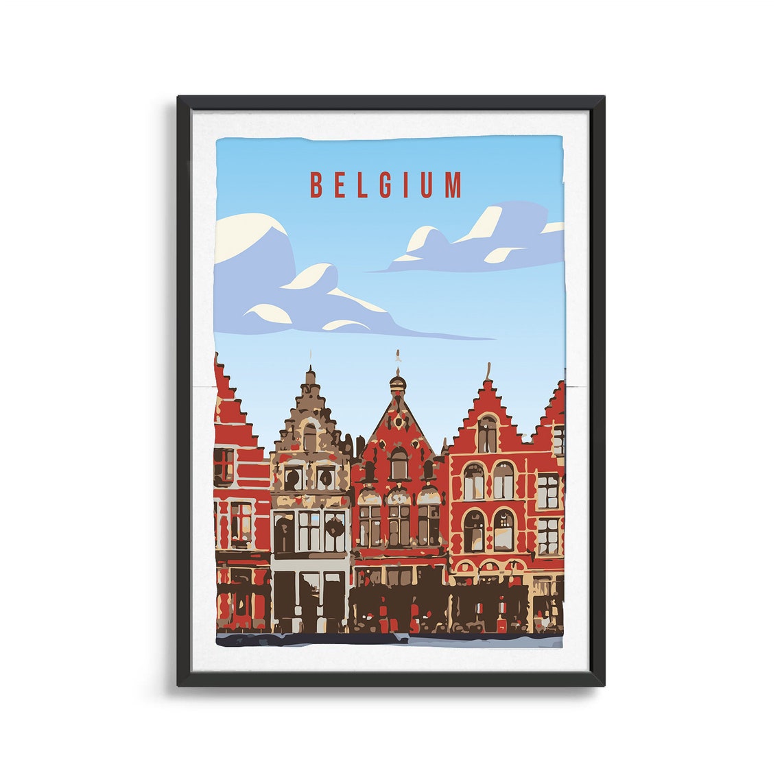 Belgium V2 Country Poster Country Art Country Wall Art Country Print Country Poster Country Print Travel Gift Travel Illustration