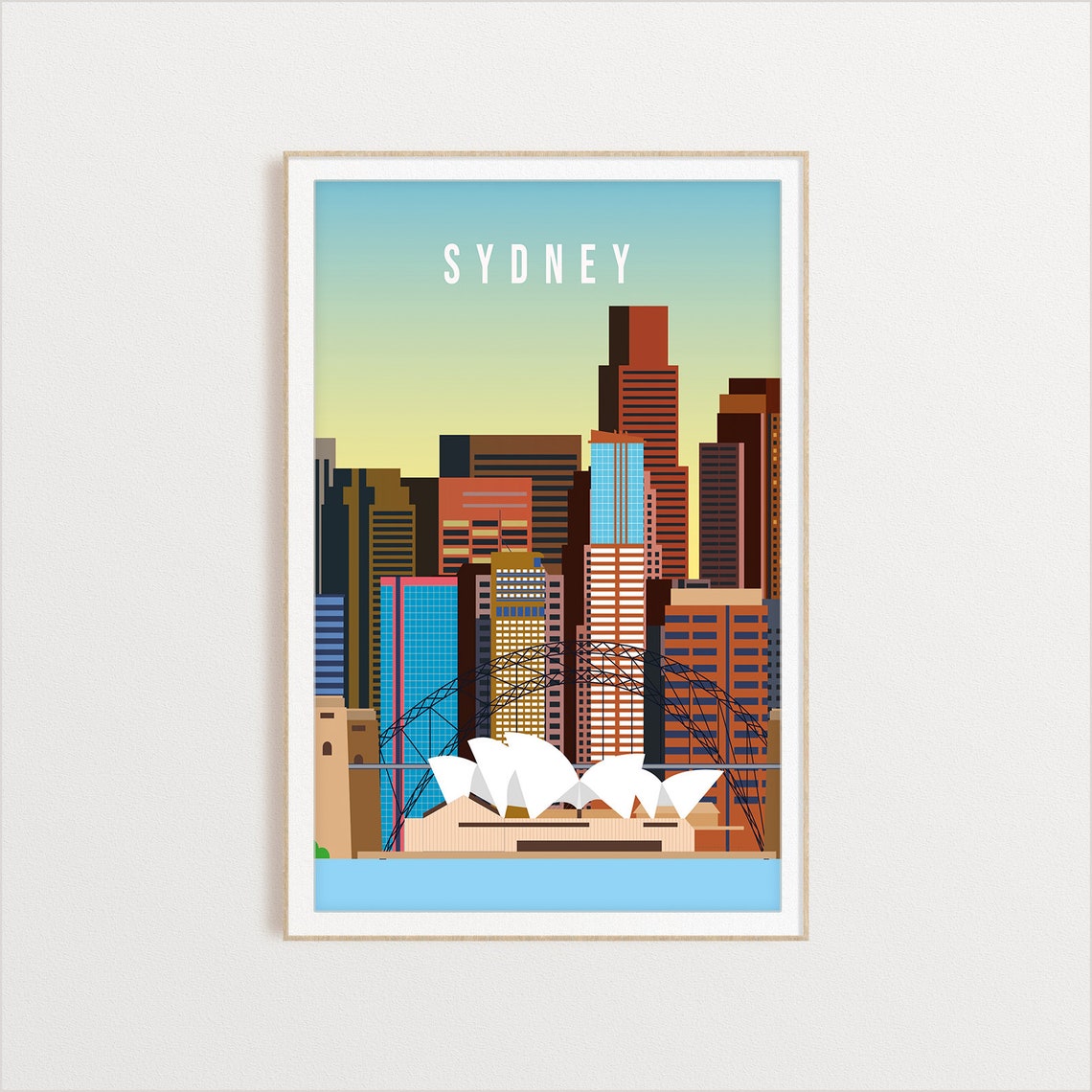 Sydney Australia City Poster City Art City Wall Art City Print City Poster City Print Travel Gift Travel Illustration