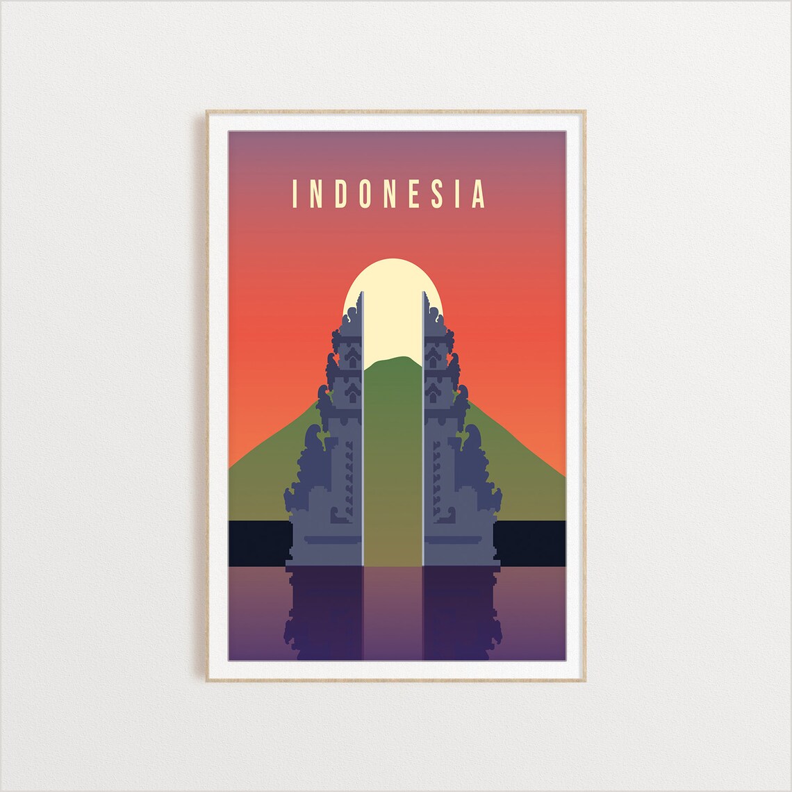 Indonesia Country Poster Art Print, Travel Illustration - Image 2