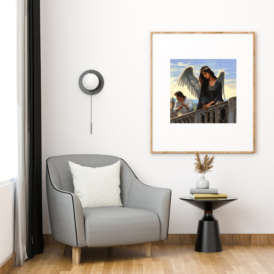 Love Couple Angel Poster, Romantic Home Decor - Image 2