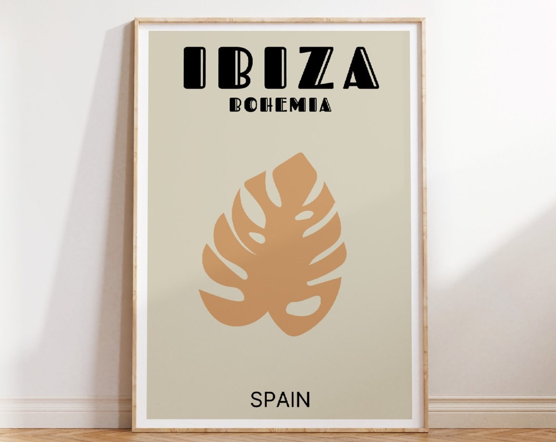 Ibiza Bohemia Print Ibiza Travel Print Boho Travel Print Ibiza Poster Wall Art Wall Art Biza City Travel Print