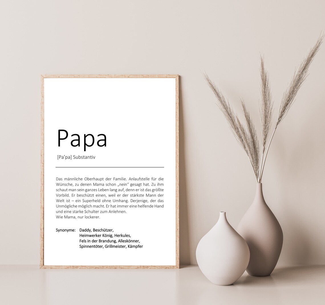 Dad Definition Poster, Funny Father's Day Gift