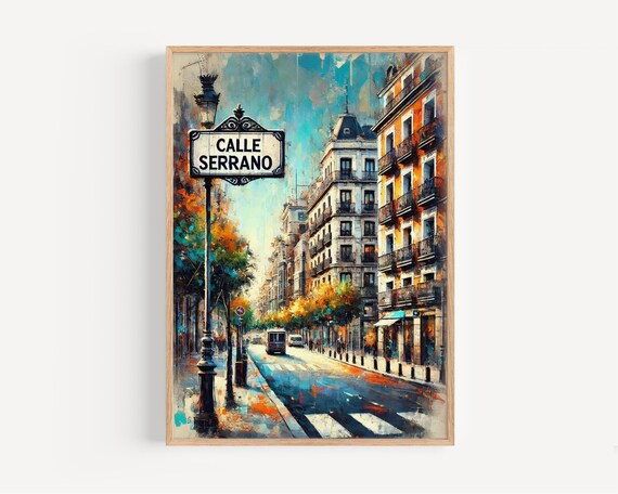 Calle Serrano Madrid Travel Poster