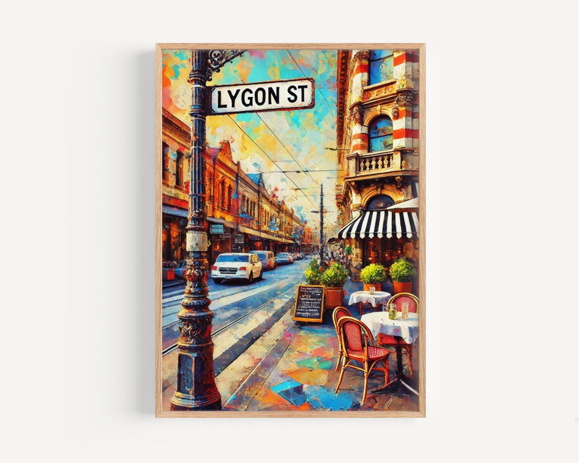 Lygon Street, Melbourne Travel Poster