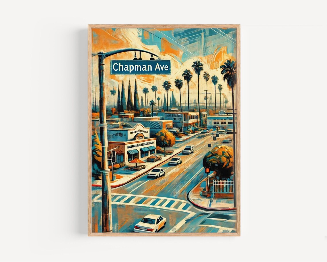 Chapman Avenue Orange County Travel Poster