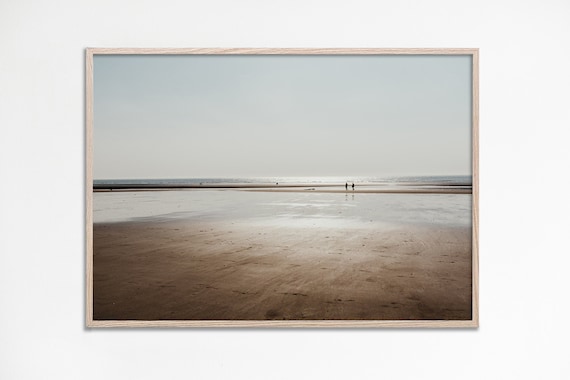 Beige Neutral Beach Photography Poster Soft Sand Minimal Coastal Art