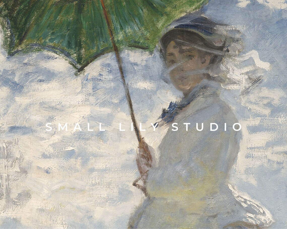Monet Woman with a Parasol Vintage Impressionist Portrait Art Poster - Image 4