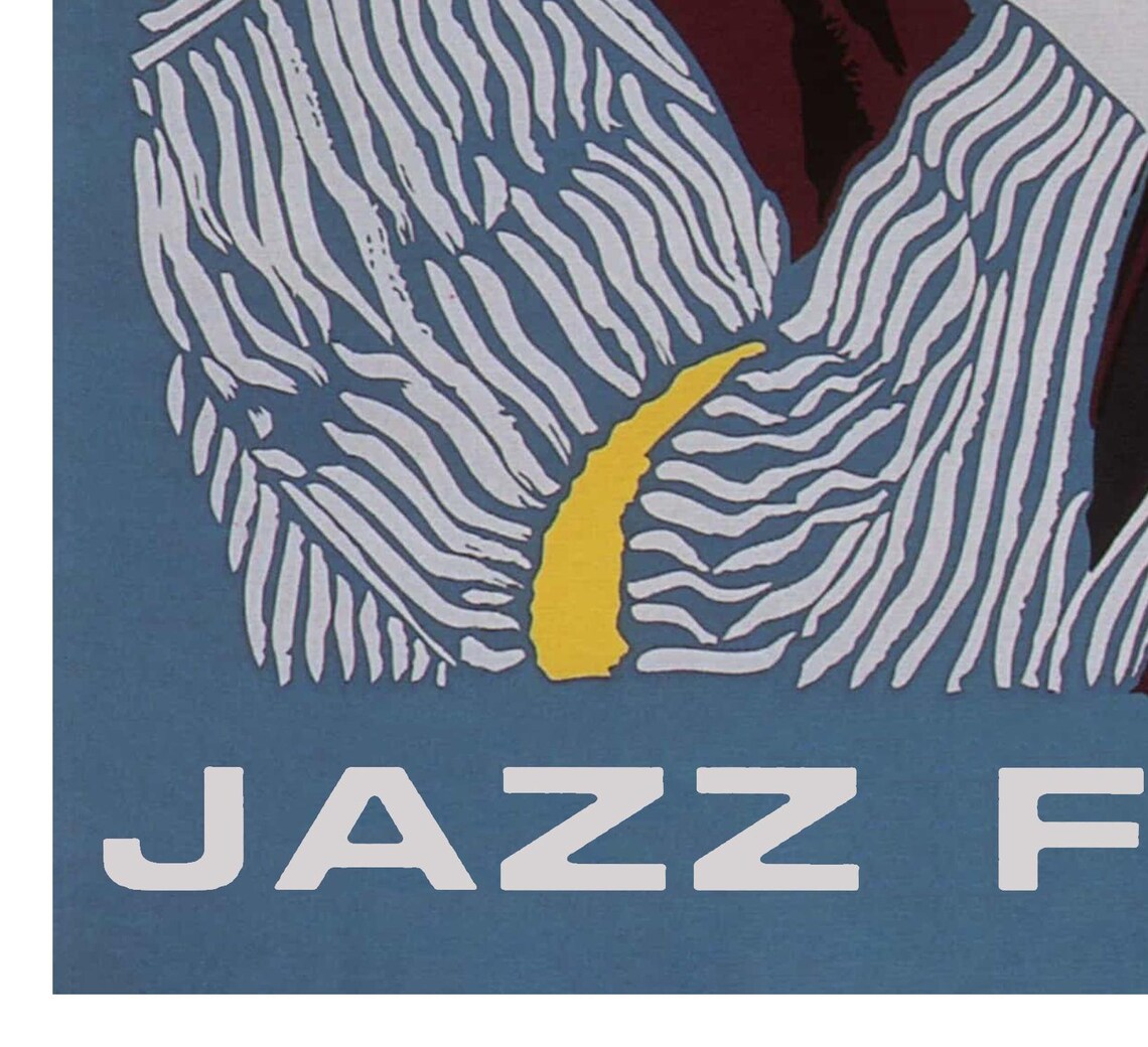 New Orleans Jazz Festival Vintage Trumpeter Music Travel Poster - Image 2