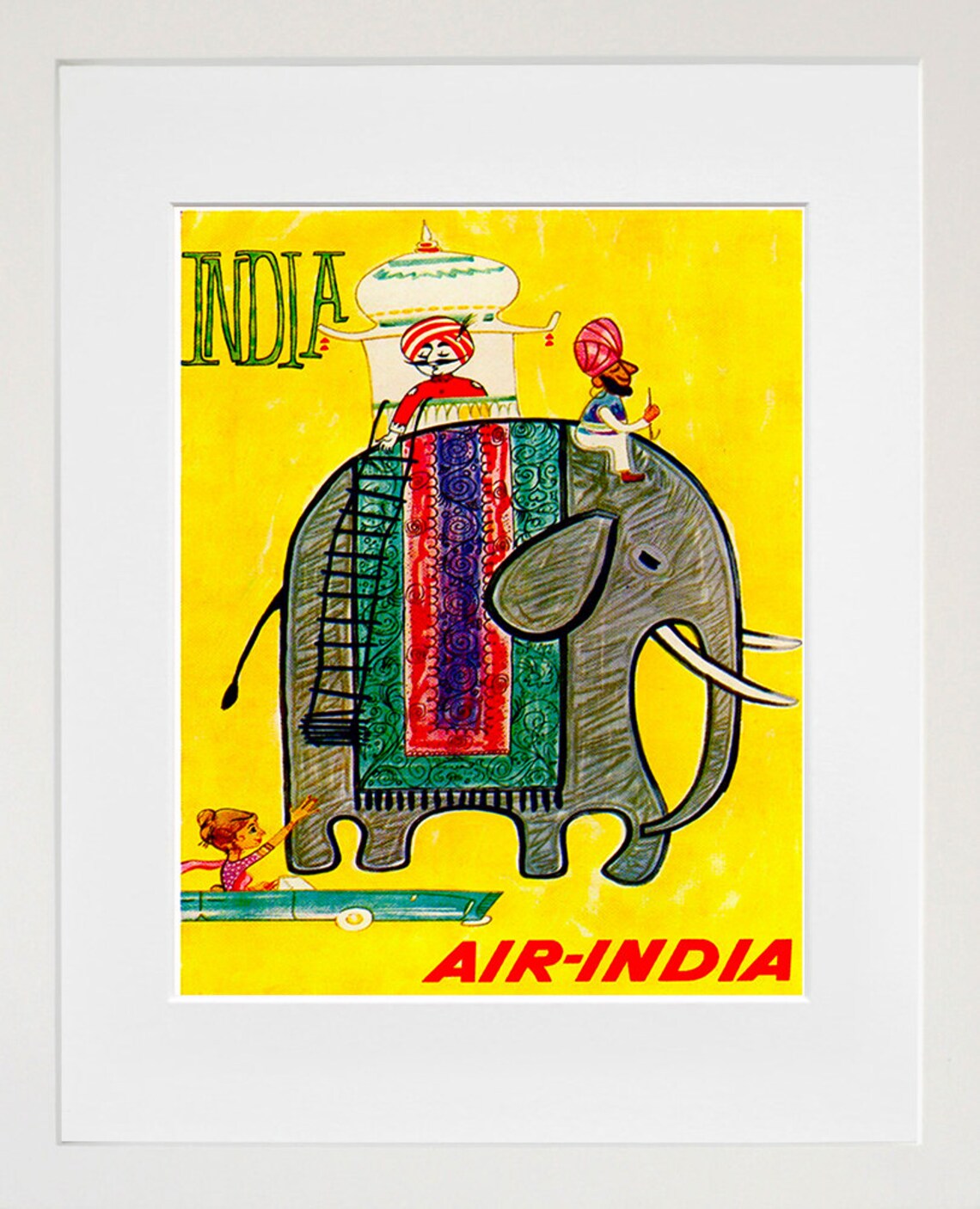 India Travel Poster, Asia Wall Art Print
