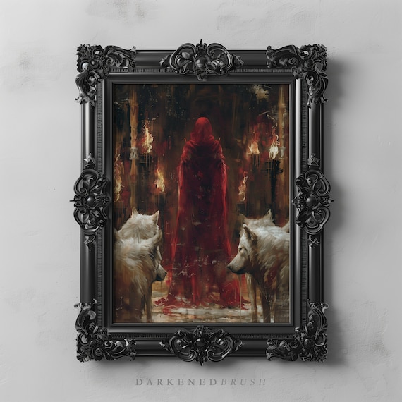Hecate Greek Goddess Witchcraft Art Print Moon Magic Hekate Crossroads Occultism Dark Oil Painting Moody Mythology Wall