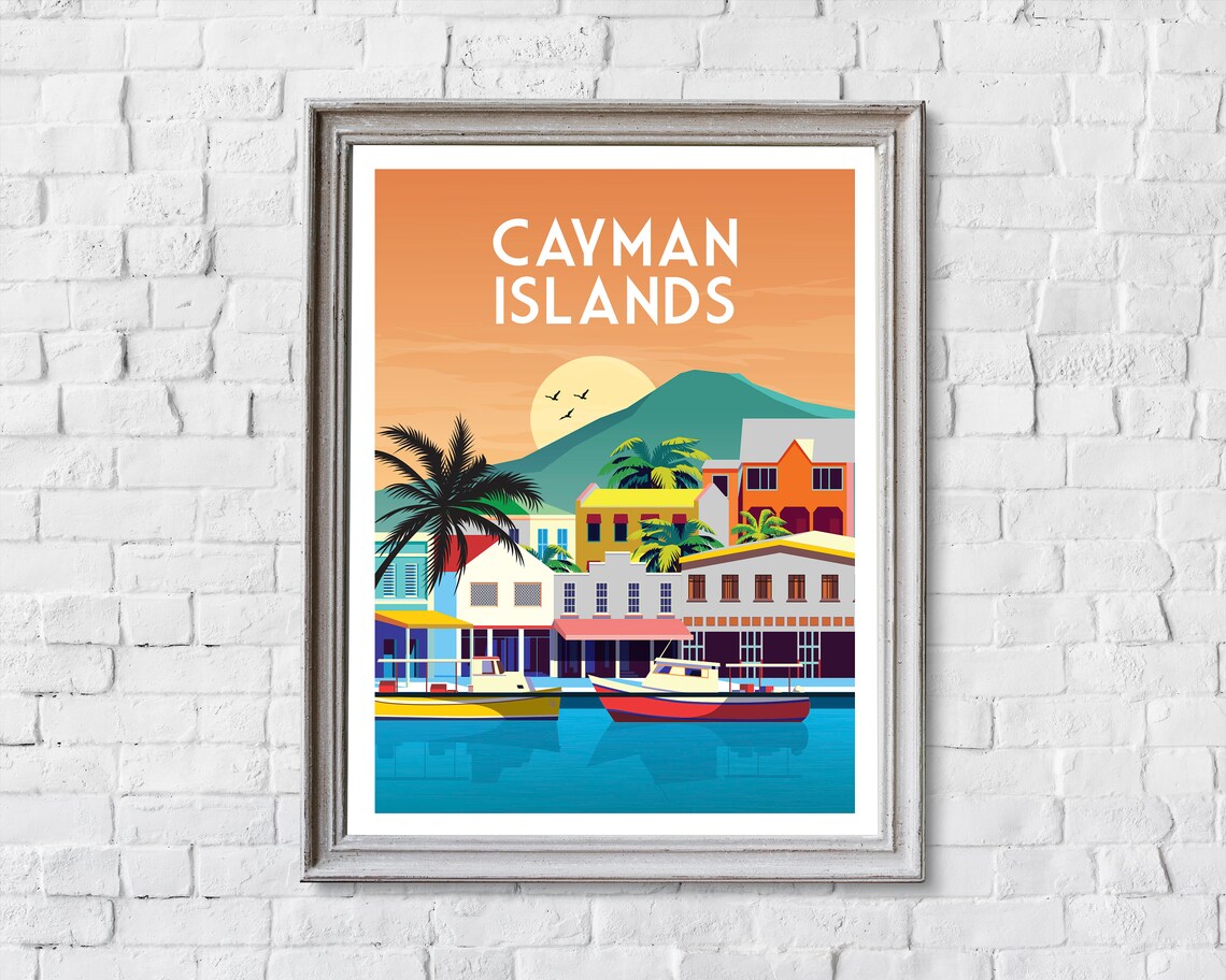 Cayman Islands Caribbean Travel Poster Print - Image 2