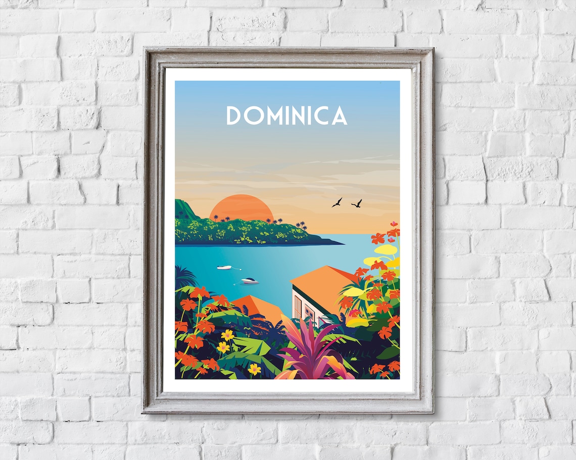 Dominica Travel Poster, Caribbean Place Print - Image 2