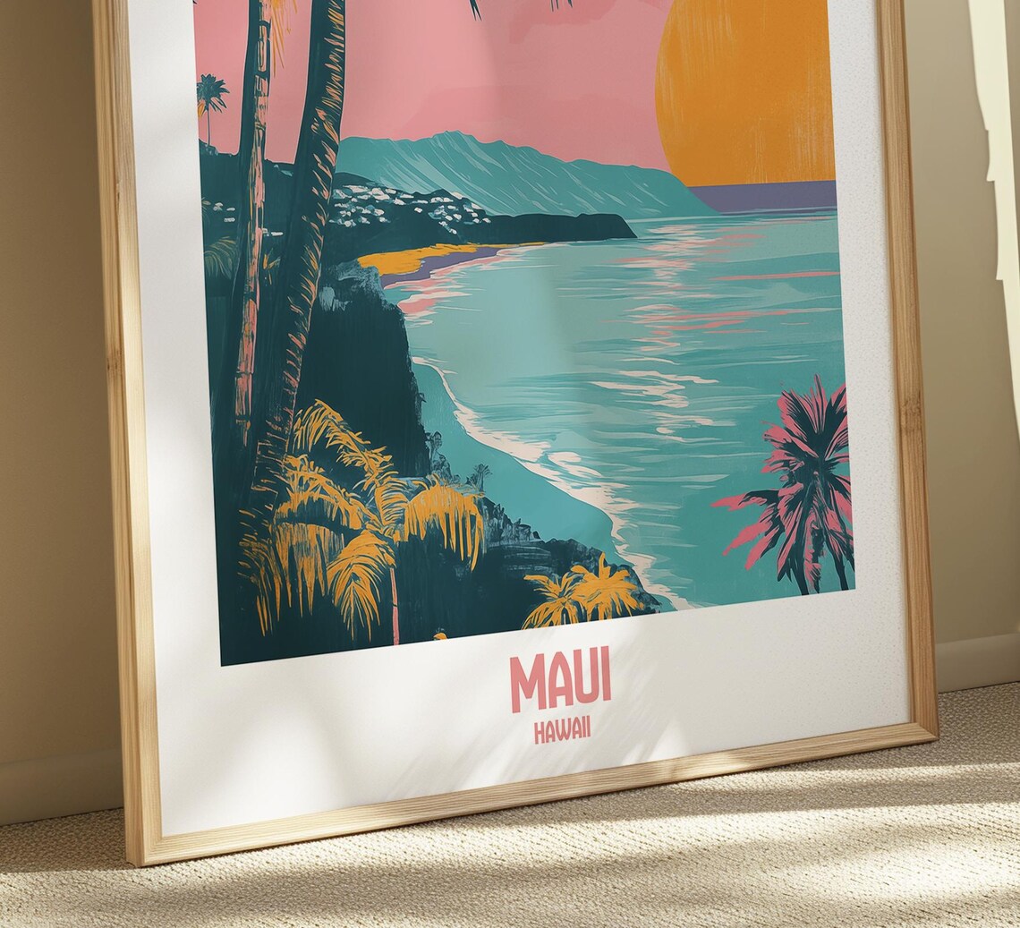 Maui Hawaii Sunset Serenity Art Print - Image 3