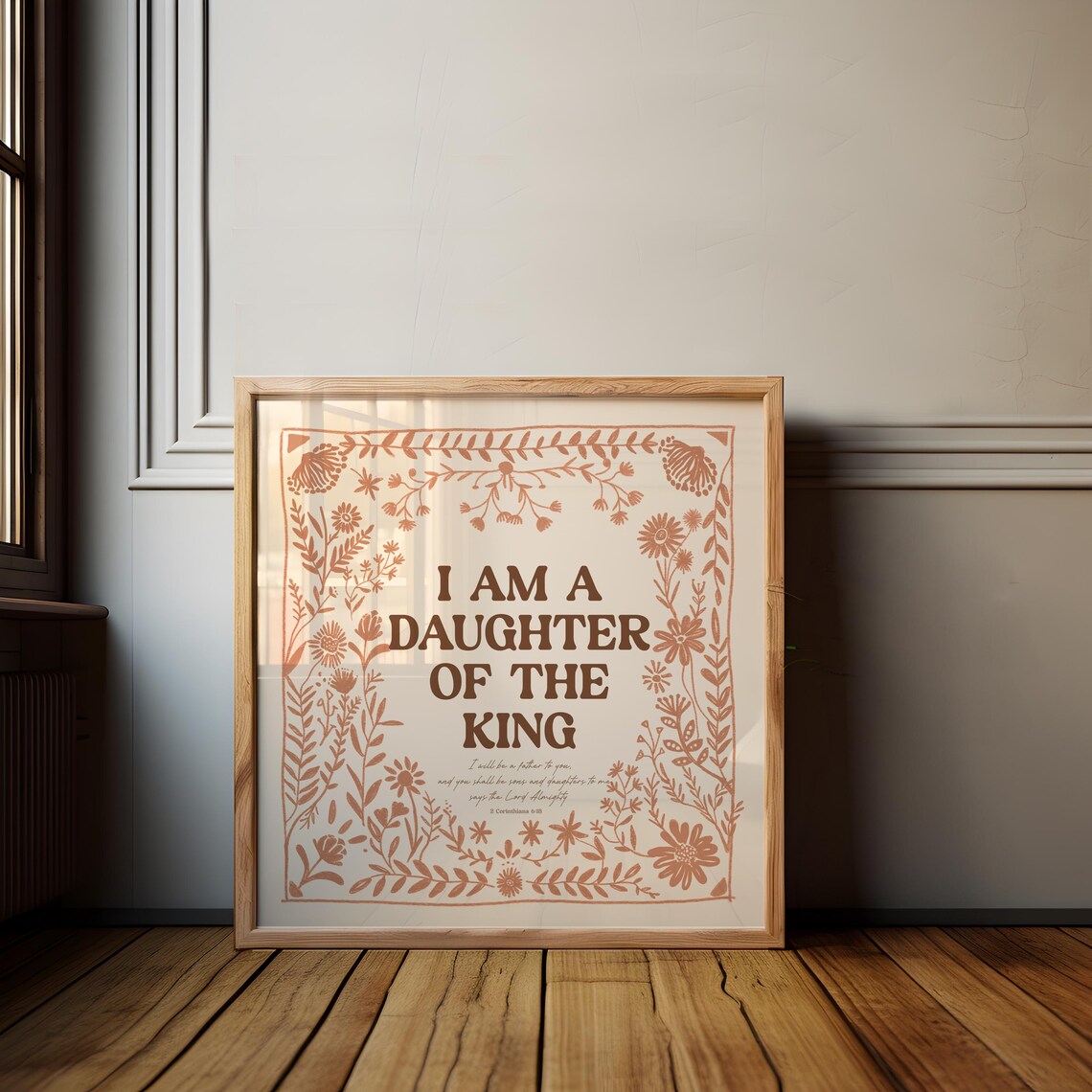Boho Girls Nursery, I Am a Daughter of the King Art Print - Image 2