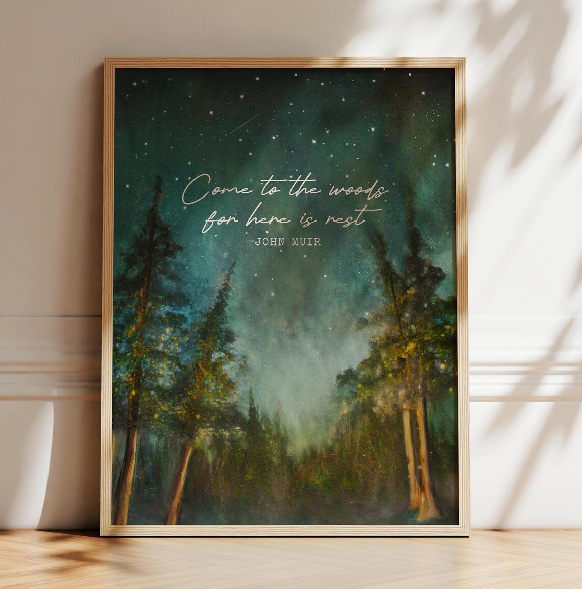 John Muir Quote Come To The Woods Poster
