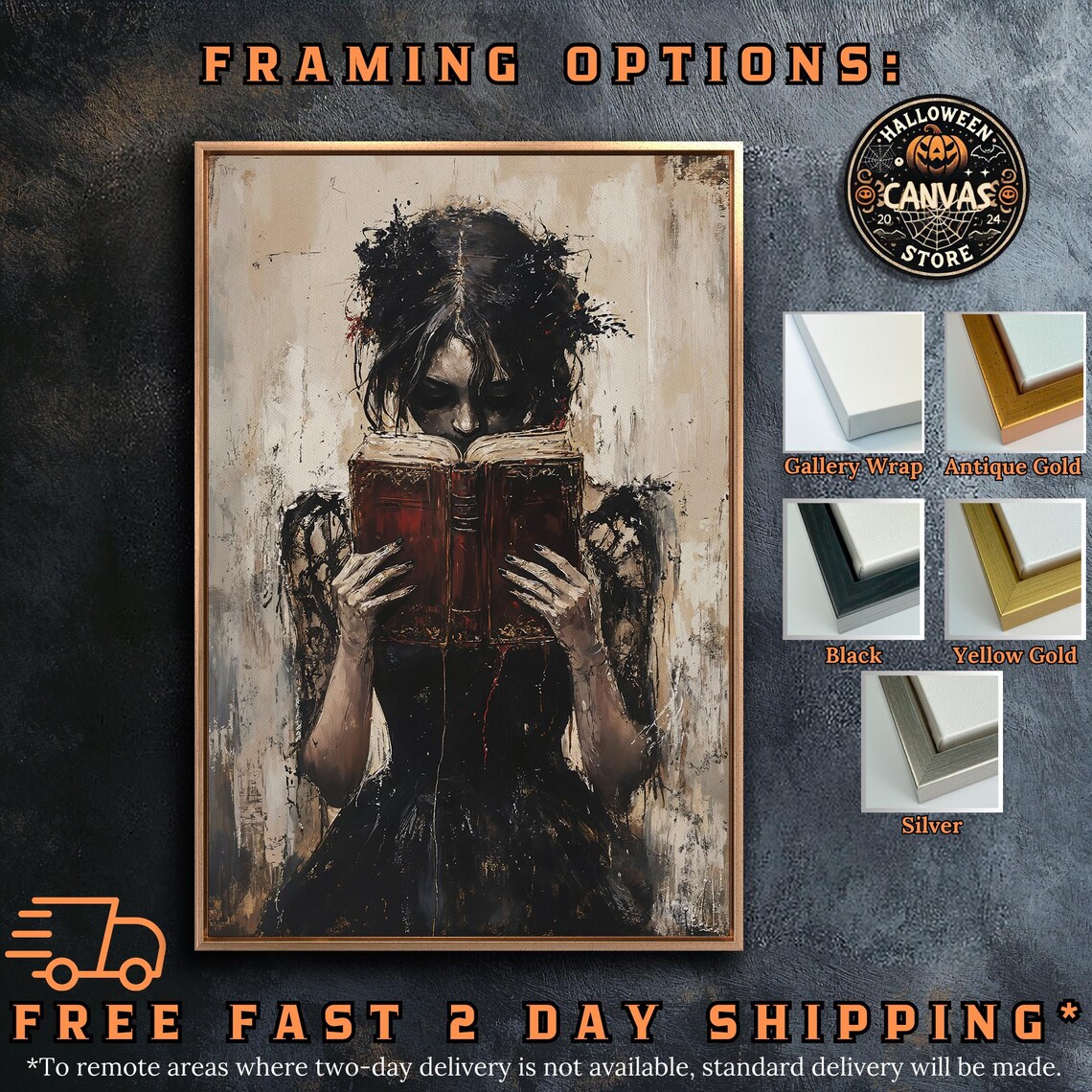 Mystical Girl With Vintage Book, Dark Cottagecore Art Print - Image 5