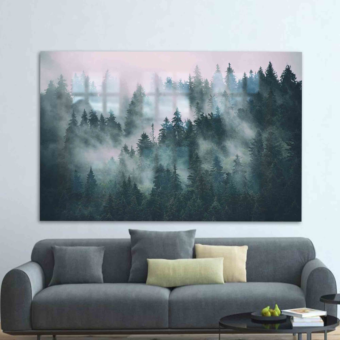 Misty Forest Nature Landscape Art Print