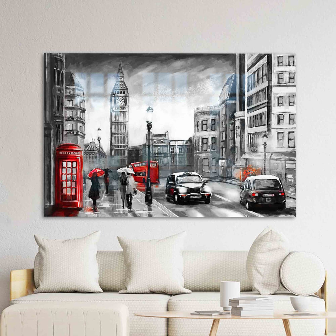 Big Ben Street View Modern Art Print
