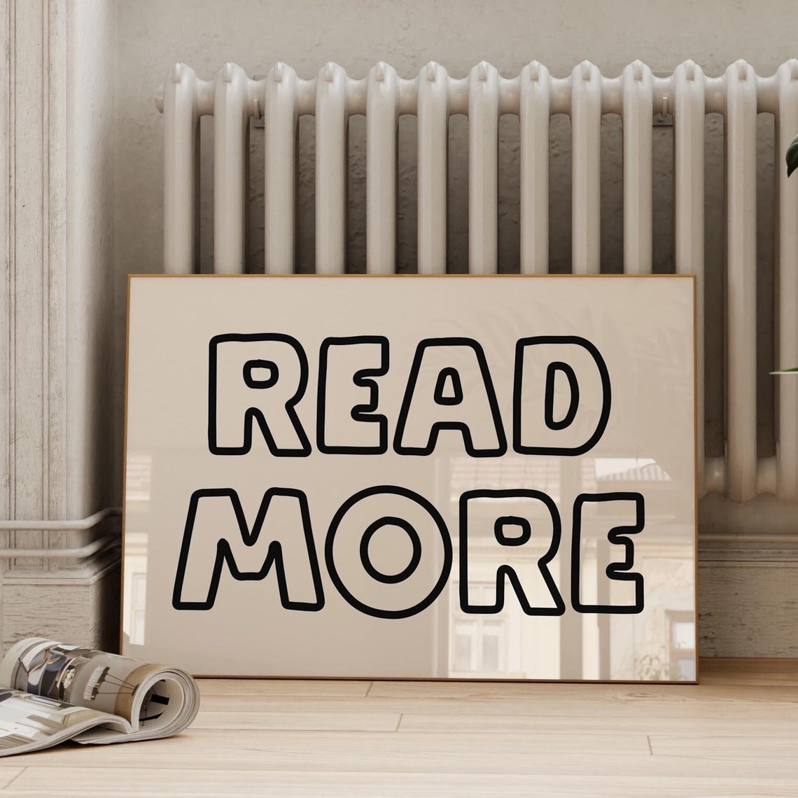 Read More Bold Bubble Letters Book Lover Reading Gift Poster