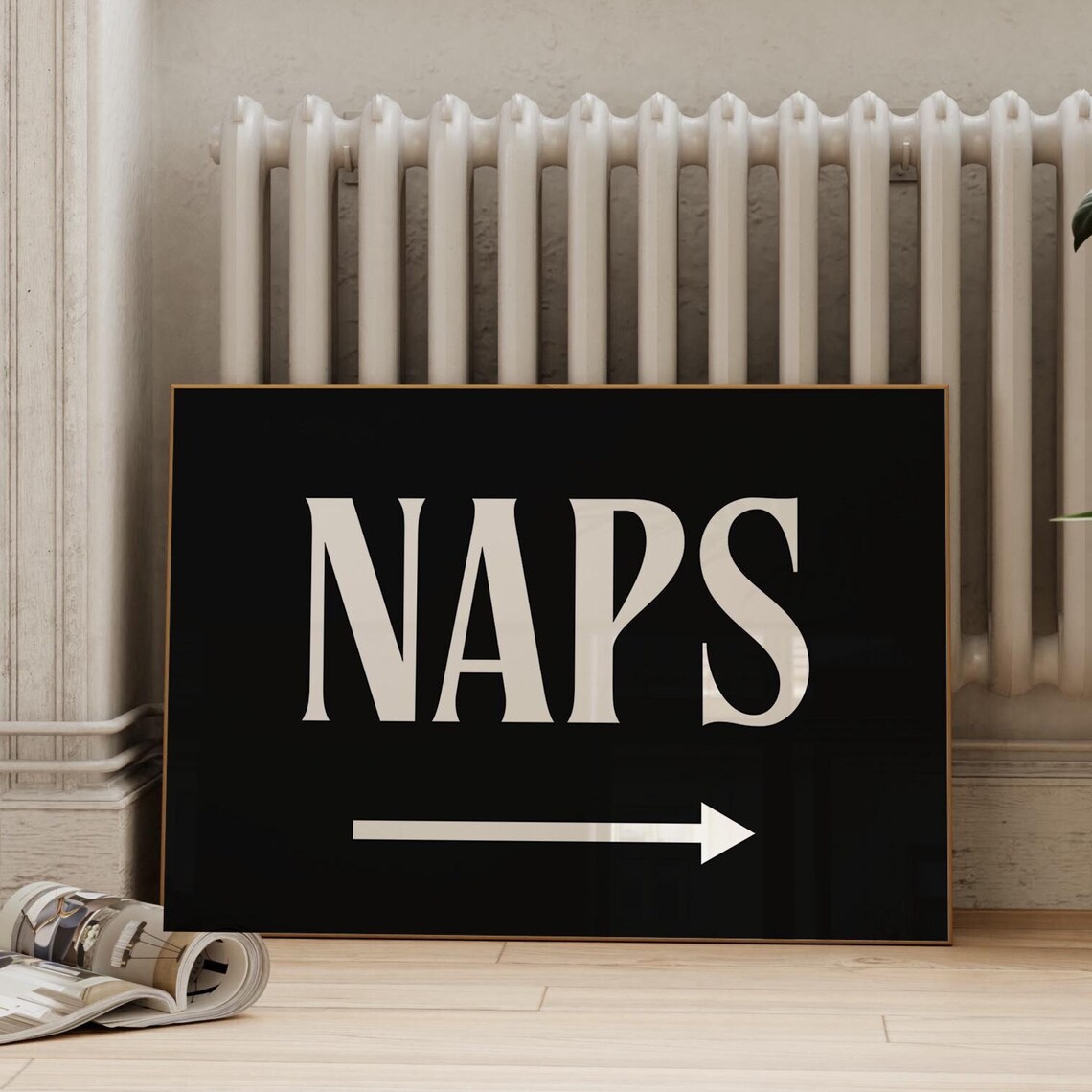 Funny Naps Arrow Black Bedroom Quote Nap Time Wall Poster Decor
