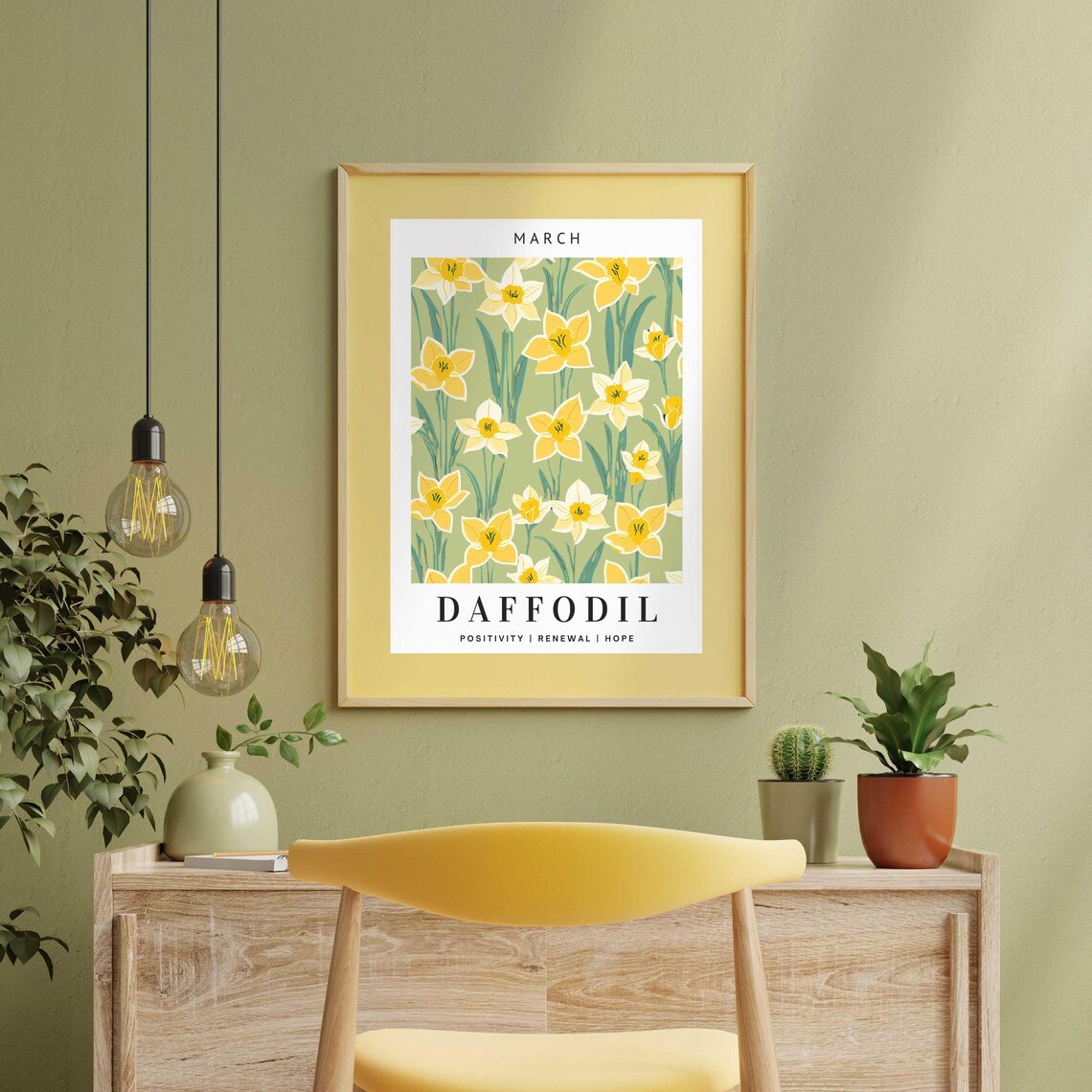 March Birth Month Flower Daffodils Poster - Image 3