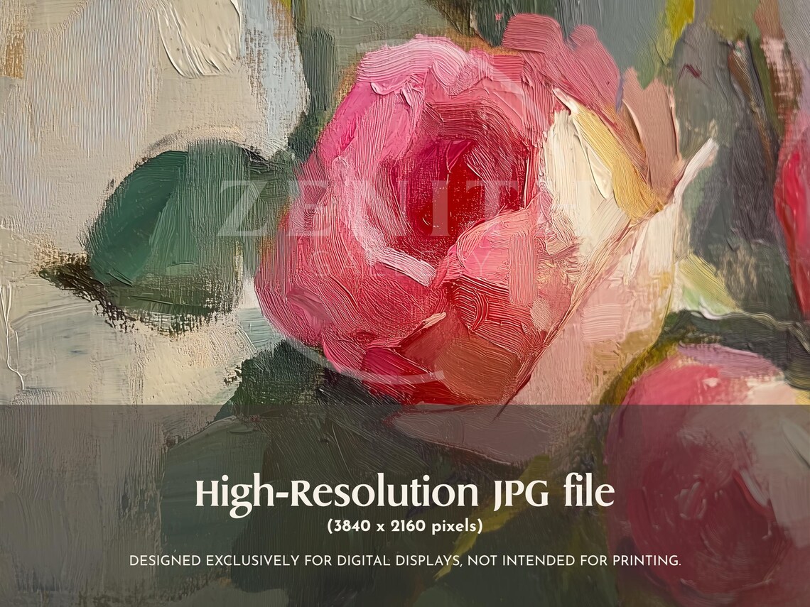 Pink Roses for Valentine's Day, Floral Art Print - Image 3