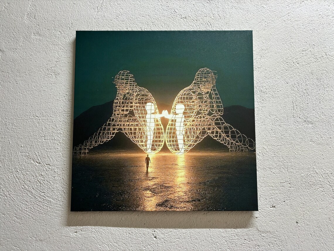 Two People Turning Their Backs On Each Other, Art Print