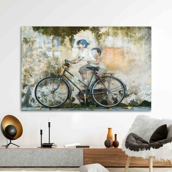 Glass Wall Decor Tempered Mural Art Abstract Graffiti Contemporary Modern