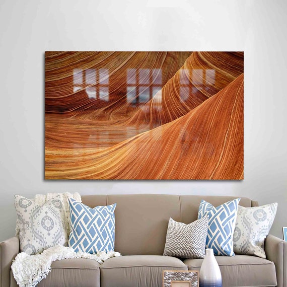 Glass Wall Art Decor Printing Desert Landscape View