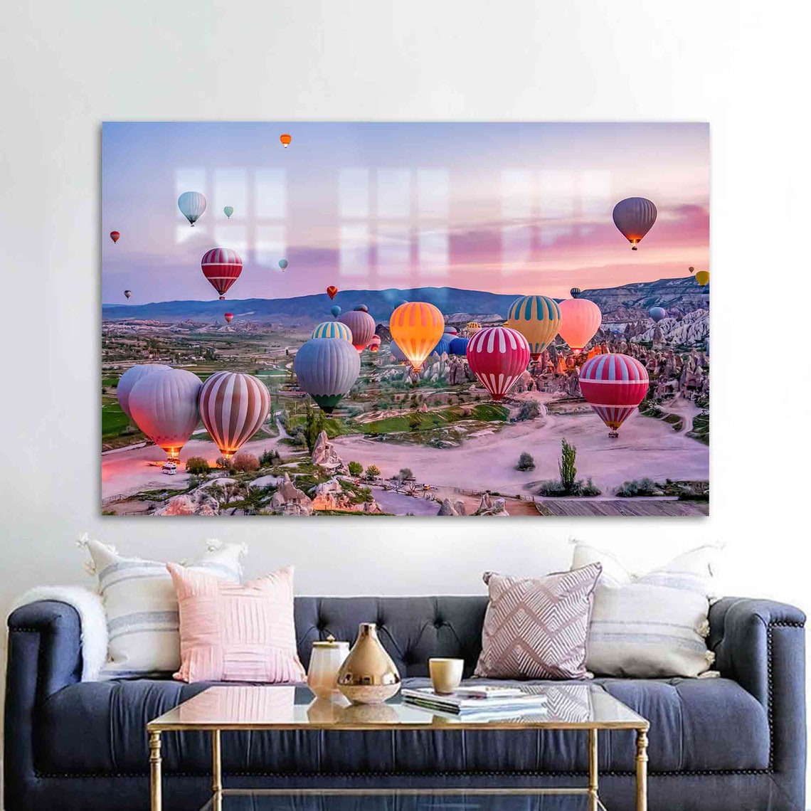 Cappadocia Turkey Hot Air Balloons Sunrise Fairy Chimneys Poster