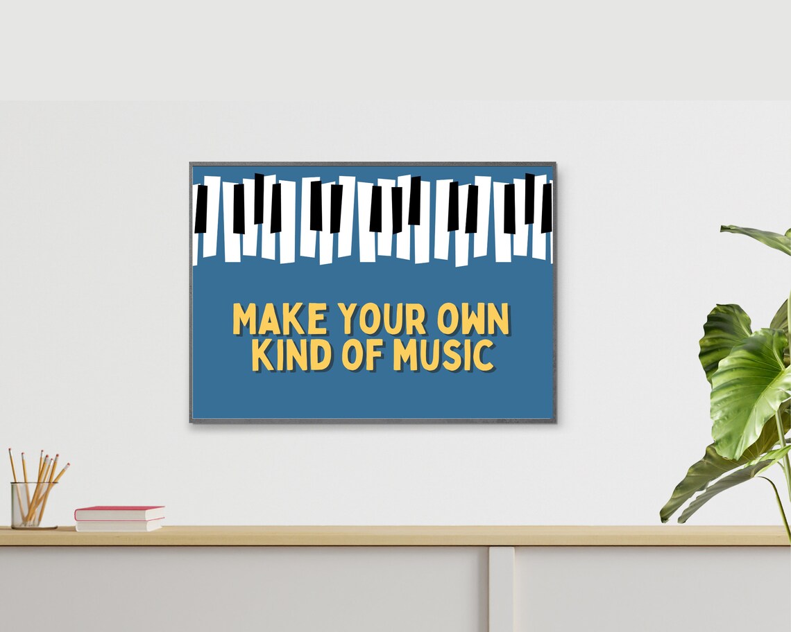 Inspirational Music Quote, Motivational Piano Art Print - Image 3