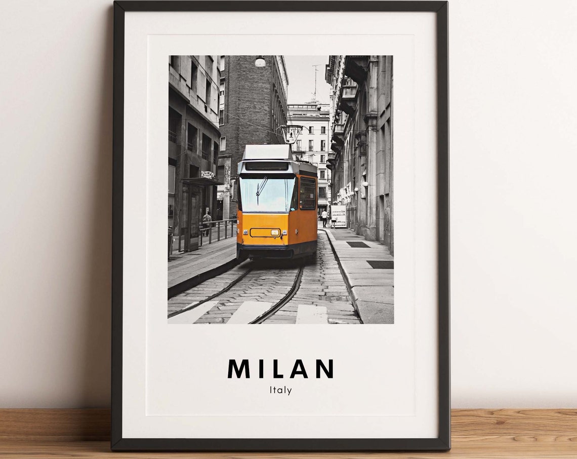 Milan Travel Poster Milan Travel Print Italy Print Italy Travel Poster Europe Europe Travel Print