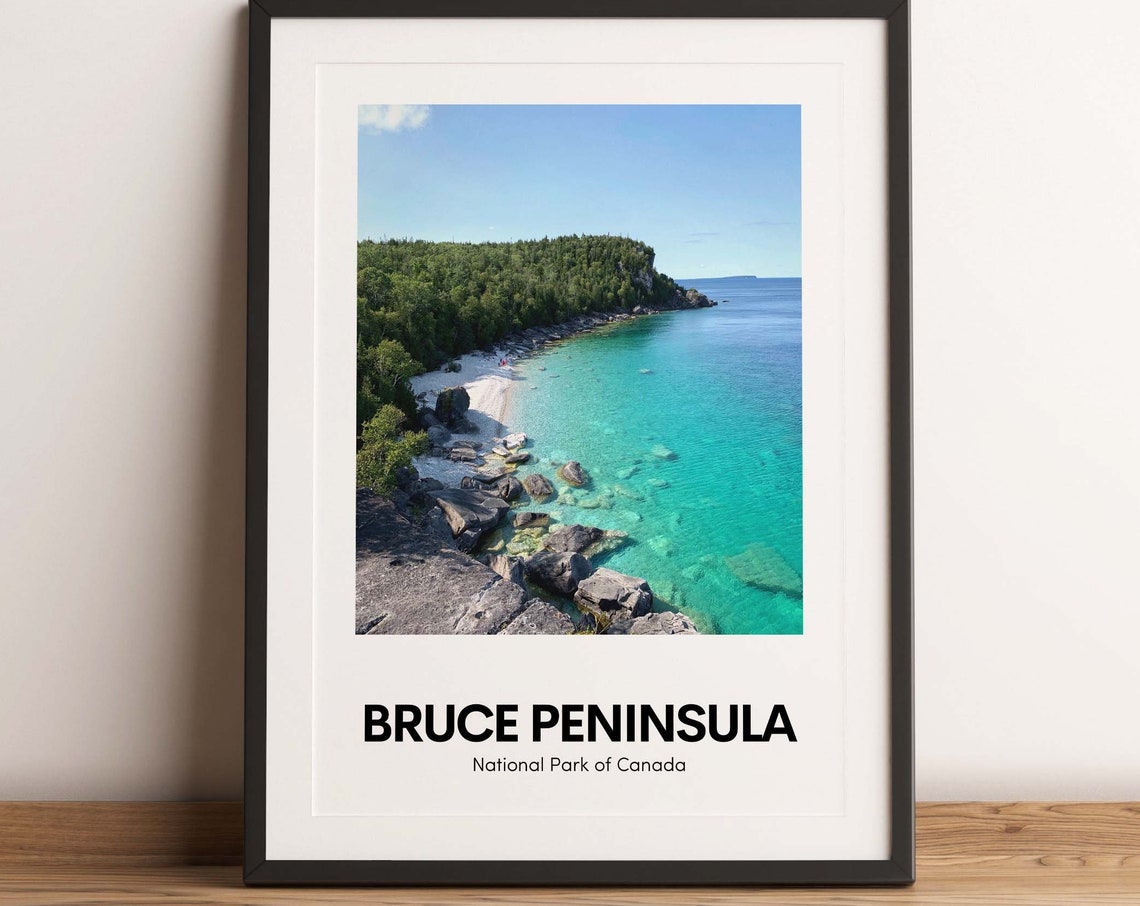 Bruce Peninsula National Park Canada Turquoise Shoreline Poster